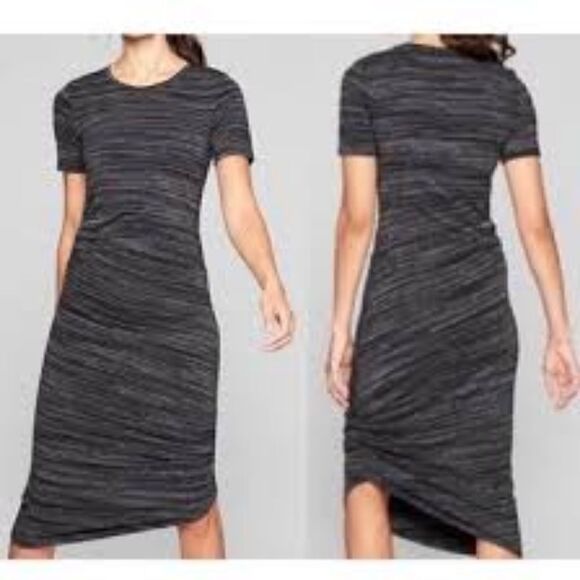 Athleta Downtown Asymmetrical Dress with Ruching. Size M. - Picture 1 of 8